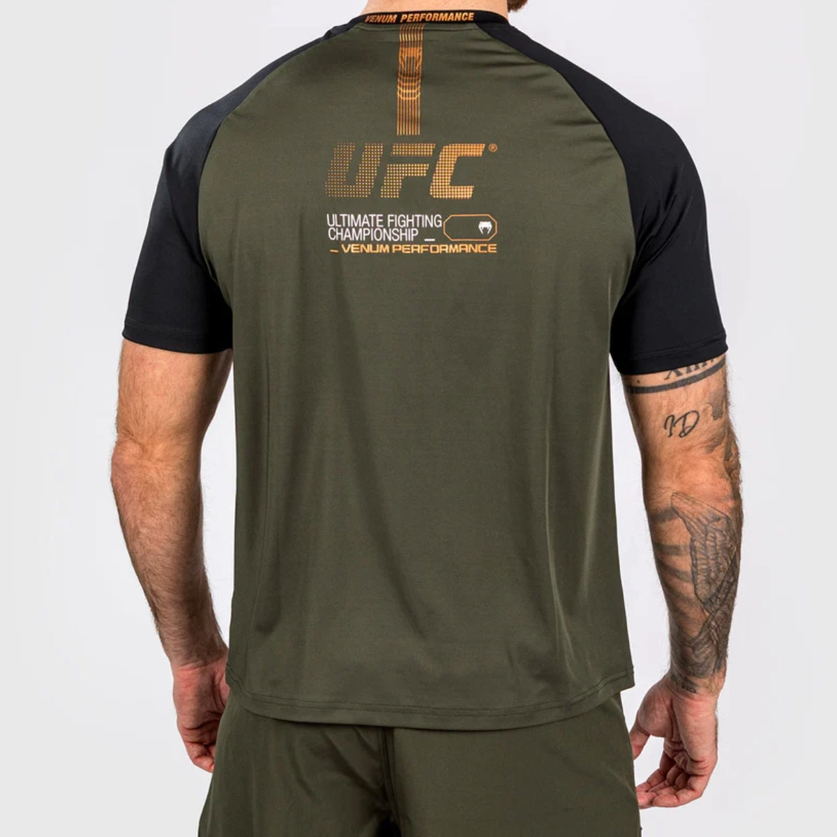 Venum UFC Adrenaline Authentic Fight Week Dry Tech T-Shirt Khaki/Bronze