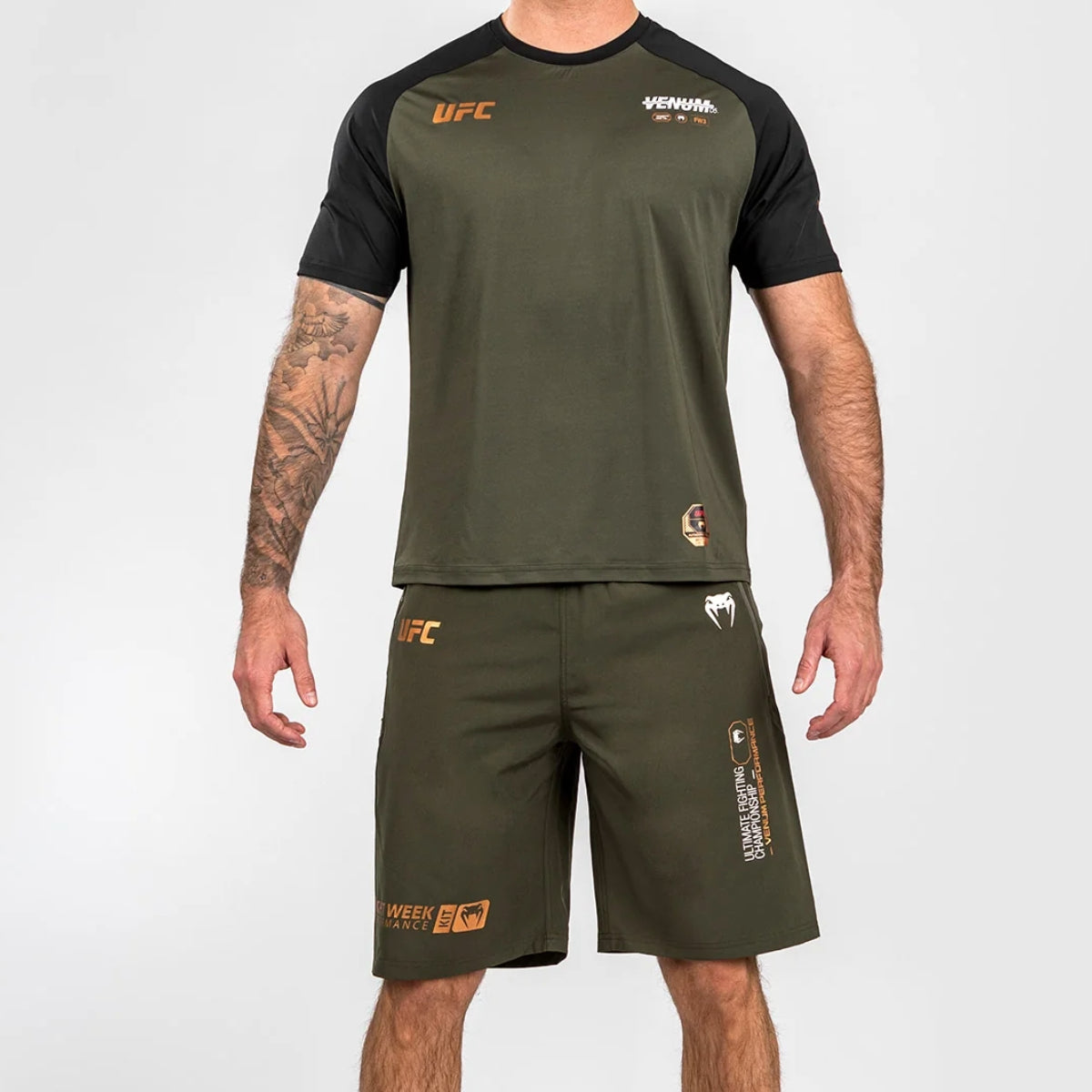 Venum UFC Adrenaline Authentic Fight Week Performance Shorts Khaki/Bronze