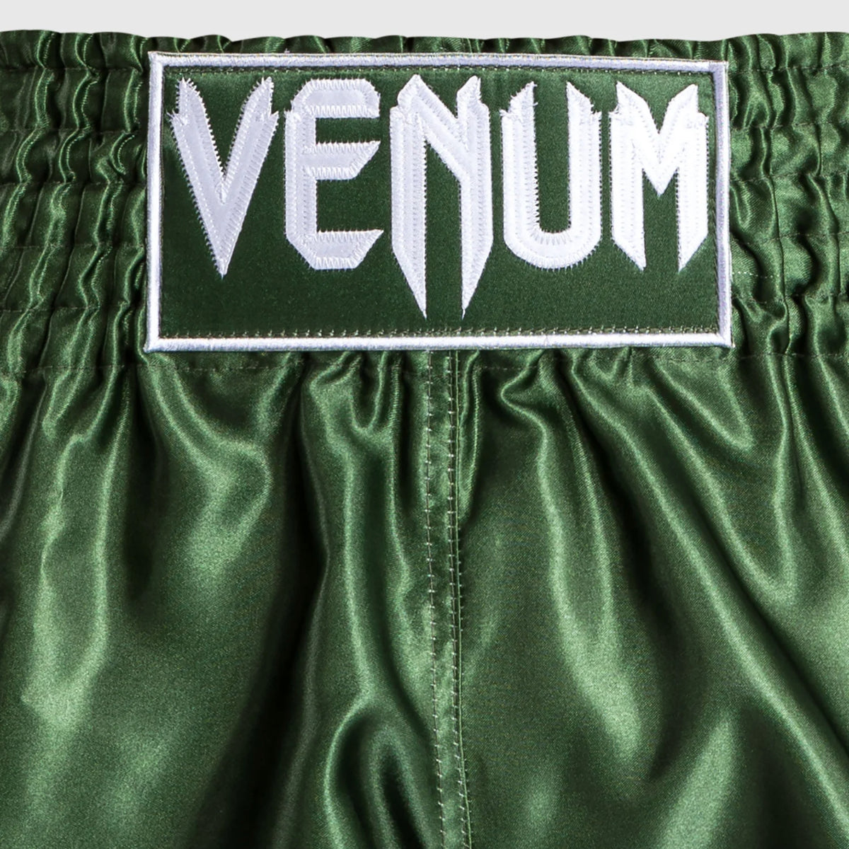 Khaki/White Venum Classic Muay Thai Shorts