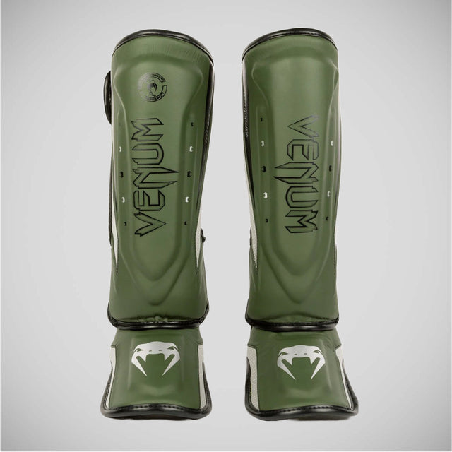 Venum Elite Evo Shinguards Khaki