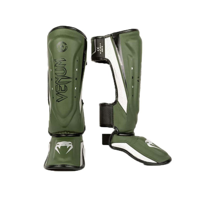 Venum Elite Evo Shinguards Khaki