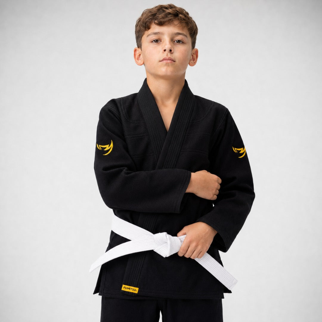 Fumetsu Kids Ghost V-Lite BJJ Gi Black/Yellow