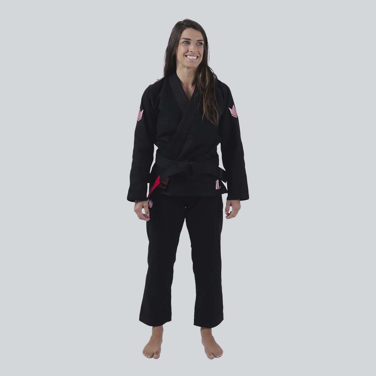 Gold Kingz die One Ladies Bjj Gi Black/Rose