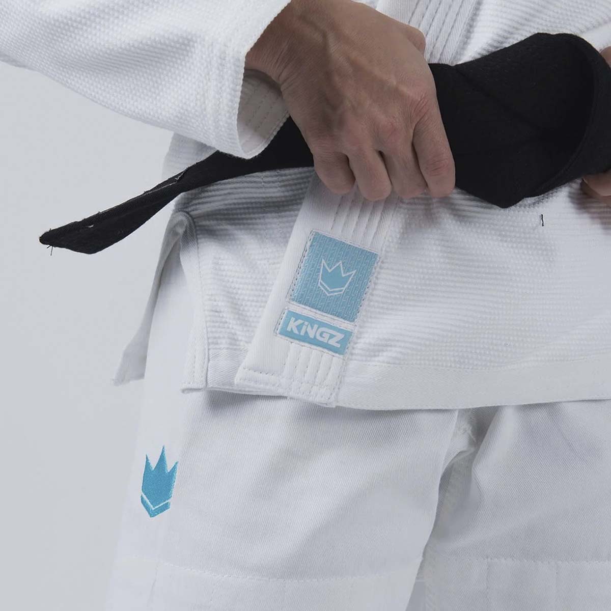 Kingz die One Ladies Bjj Gi White/Sky Blue