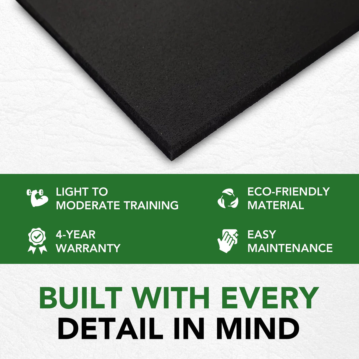 Sprung 11mm PRO Heavy-Duty Rubber Gym Mats - Black