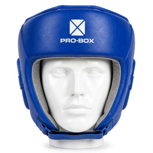 Pro-Box Leather Club Essentials Head Guard Blue