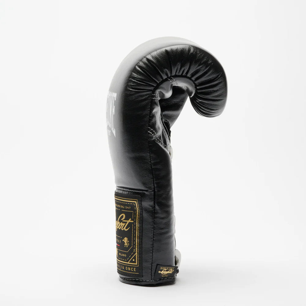 Leone Orlando Classico Laced Boxing Gloves Black