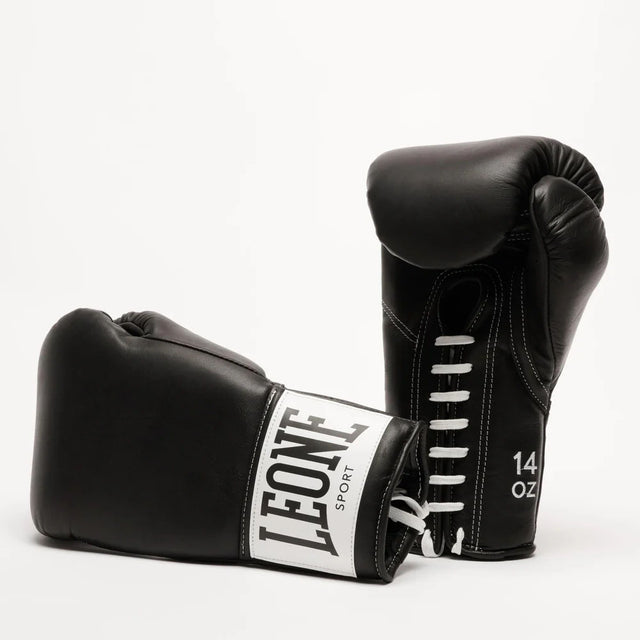 Leone Romeo Vintage Laced Boxing Gloves Black