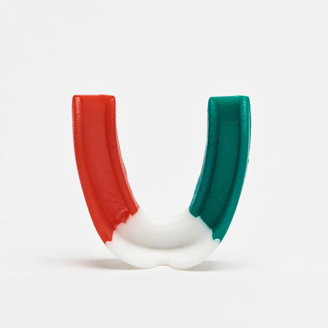 Leone Titan Mouth Guard White/Red/Green