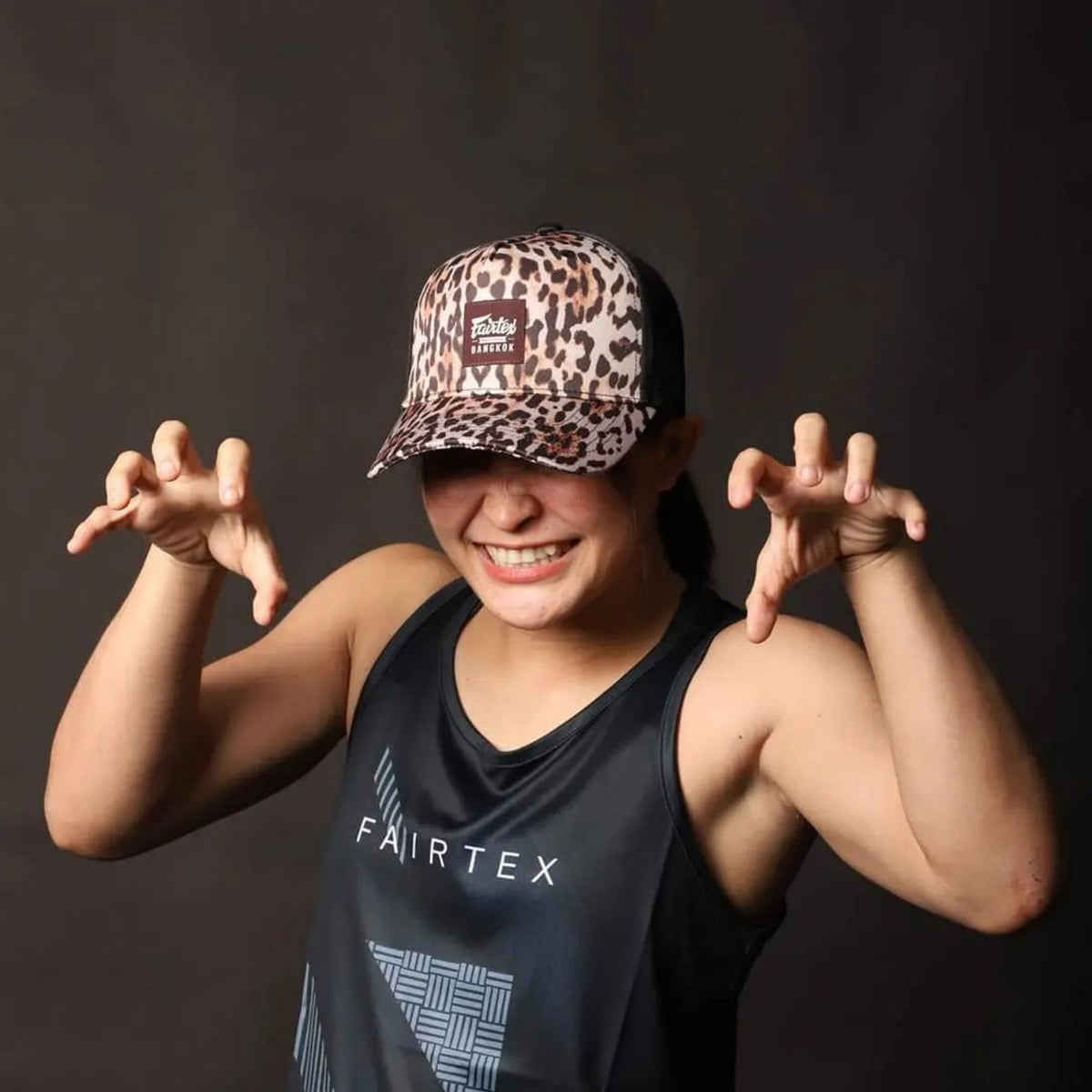 Fairtex Cap10 Trucker Cap Leopard/Schwarz