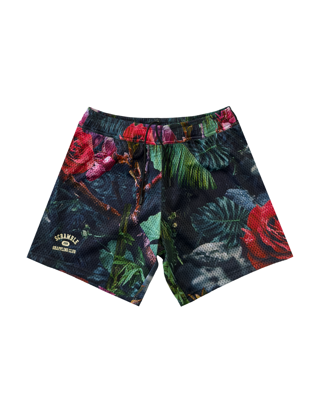 Scramble Mesh Hybrid Grappling Shorts Ohana Camo in Ohana floral camo, view 5 of 6