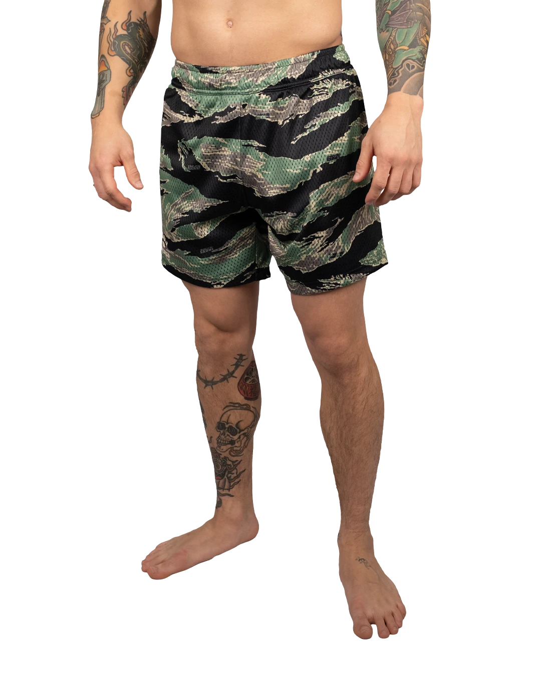Scramble Mesh Hybrid Grappling Shorts Tiger Camo in Tiger camo, view 3 of 6