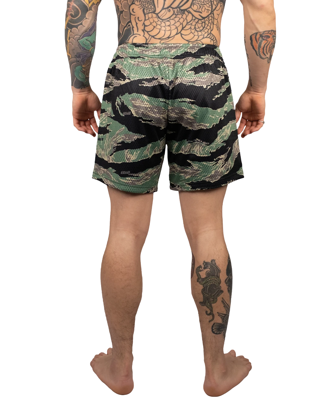 Scramble Mesh Hybrid Grappling Shorts Tiger Camo in Tiger camo, view 4 of 6