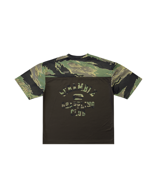 Scramble Mesh Hybrid Grappling Top Tiger Camo in Tiger camo, view 6 of 6