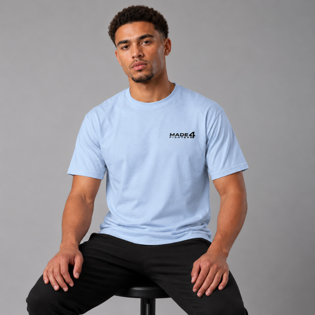 Made4Fighters Essential T-Shirt Light Blue Lifestyle 4
