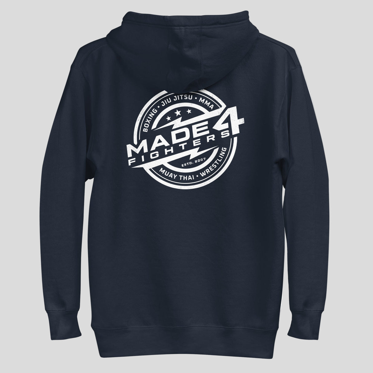Made4Fighters Emblem Hoodie Navy Back