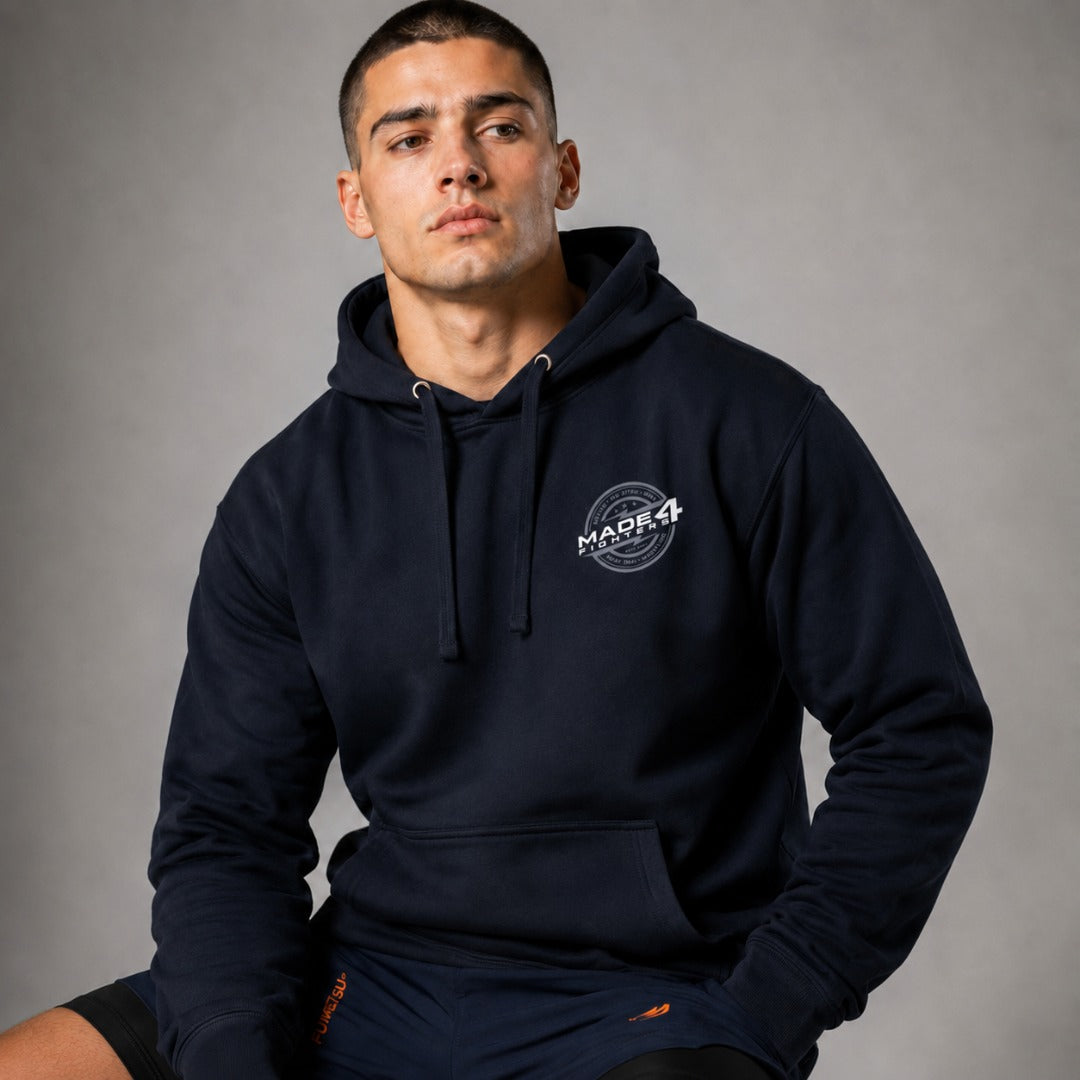 Made4fighters Έμβλημα Hoodie Navy/Gray/White