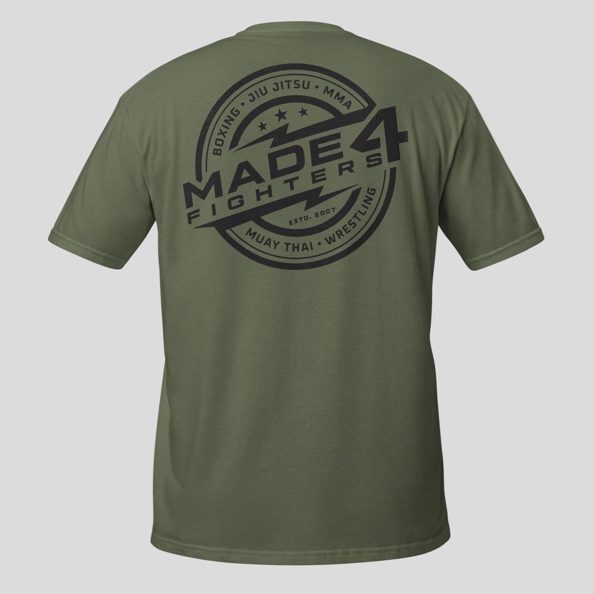 Made4Fighters Emblem T-Shirt Khaki Back