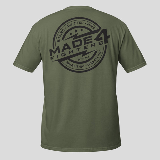Made4Fighters Emblem T-Shirt Khaki Back