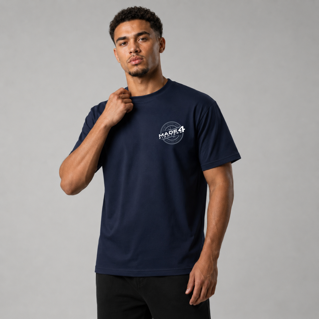 Made4Fighters Emblem T-Shirt Navy/Grey/White