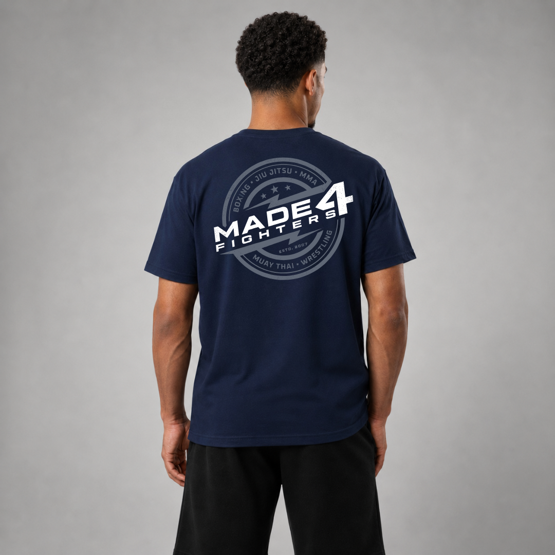 Made4Fighters Emblem T-Shirt Navy/Grey/White