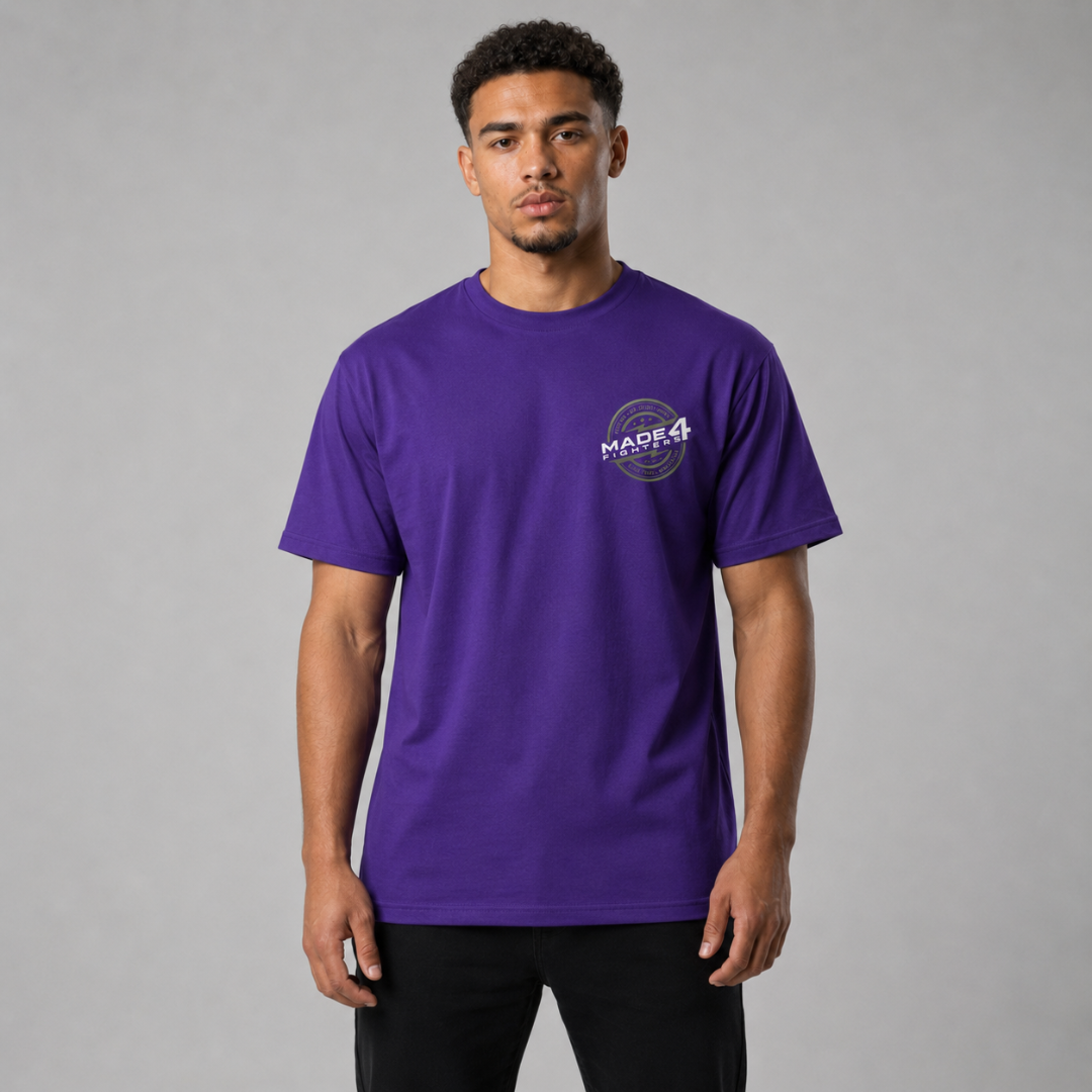 Made4Fighters Emblem T-Shirt Purple/Grey/White