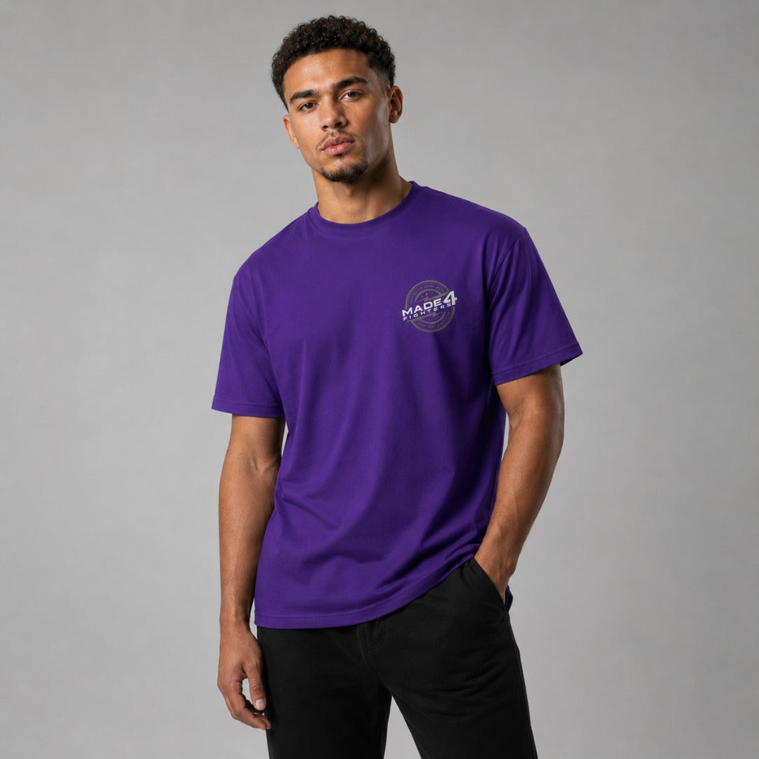 Made4Fighters Emblem T-Shirt Purple/Grey/White