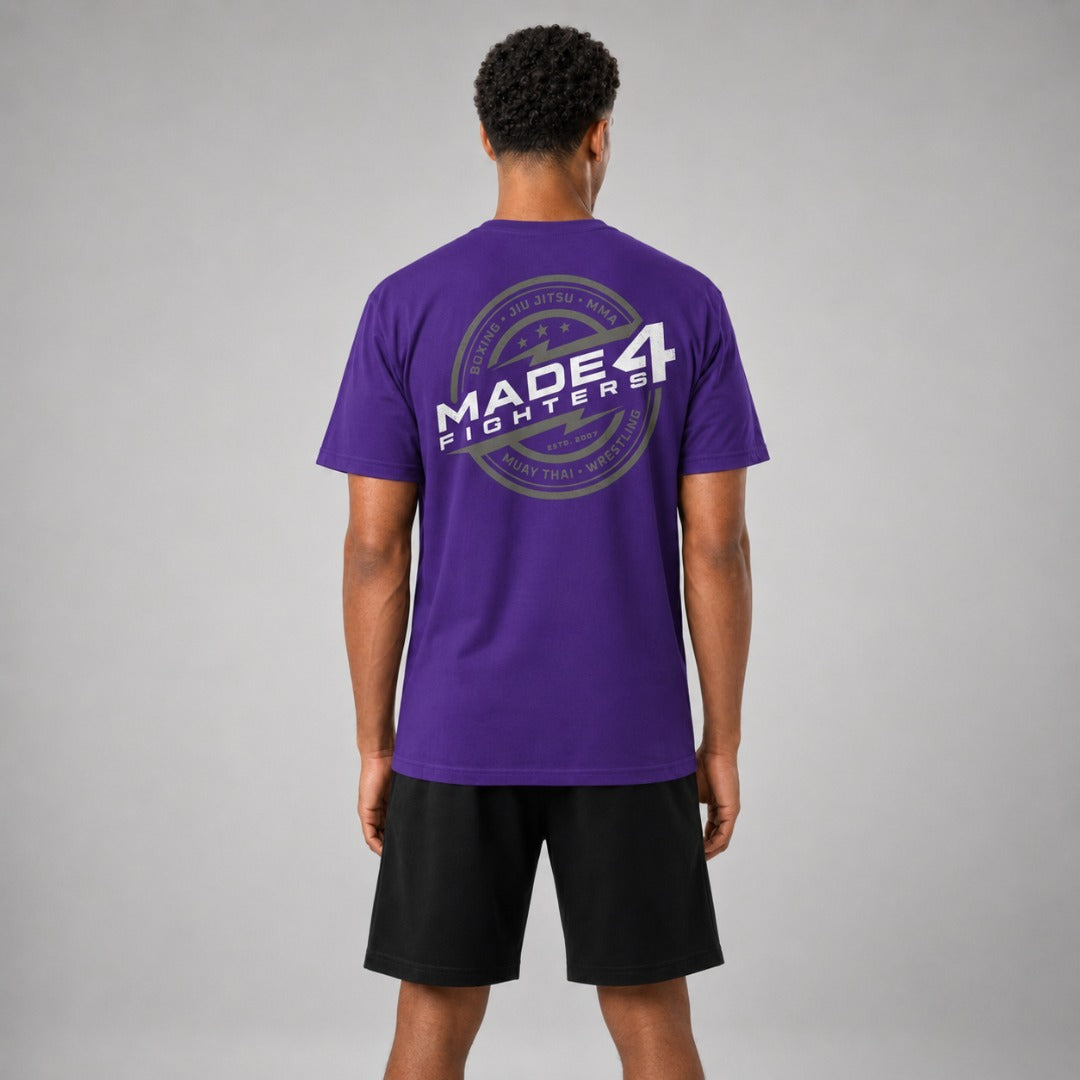 Made4Fighters Emblem T-Shirt Purple/Grey/White