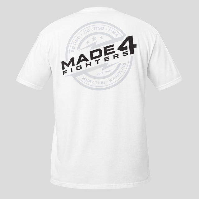 Made4Fighters Emblem T-Shirt White/Grey/Black Back