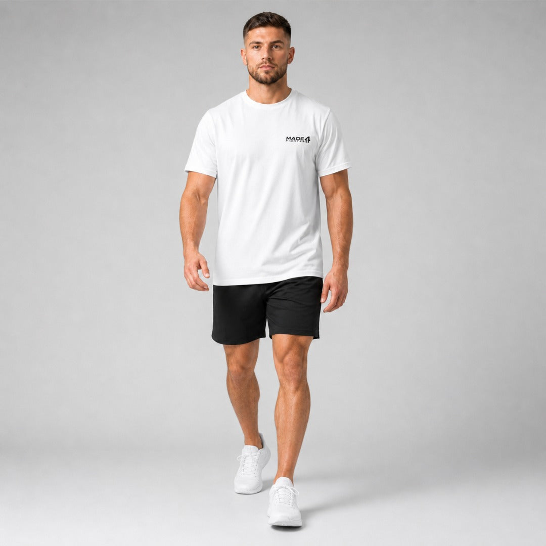 Made4Fighters Essential T-Shirt White Lifestyle 2