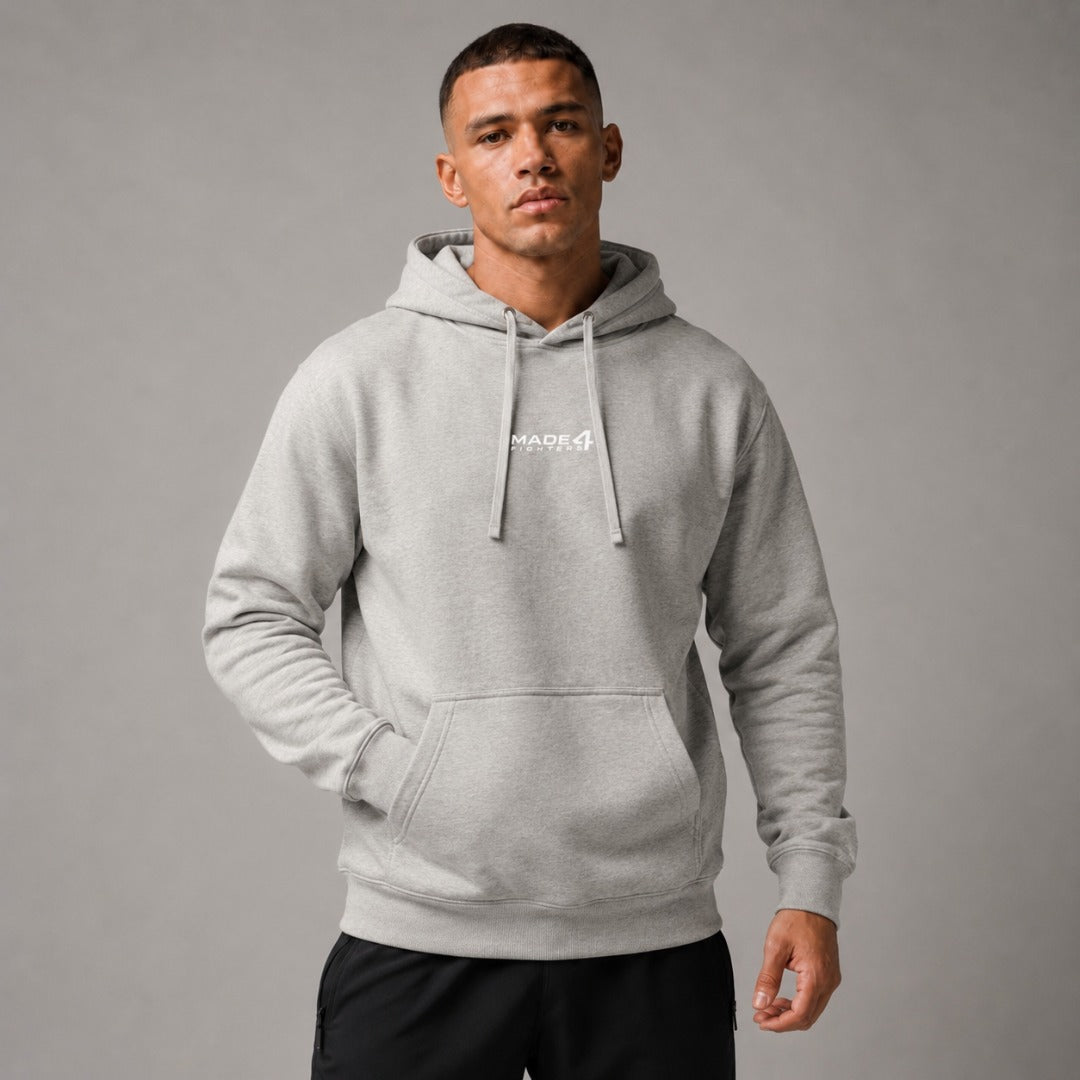 Made4Fighters Logo Hoodie Grey Lifestyle 3