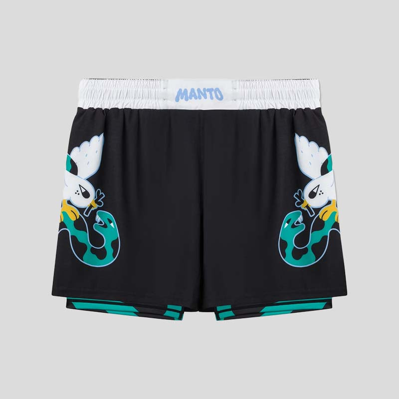 Manto Dove Fight Shorts Black