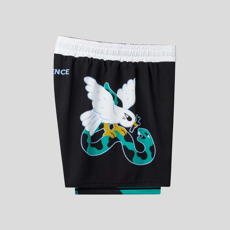 Manto Dove Fight Shorts Black