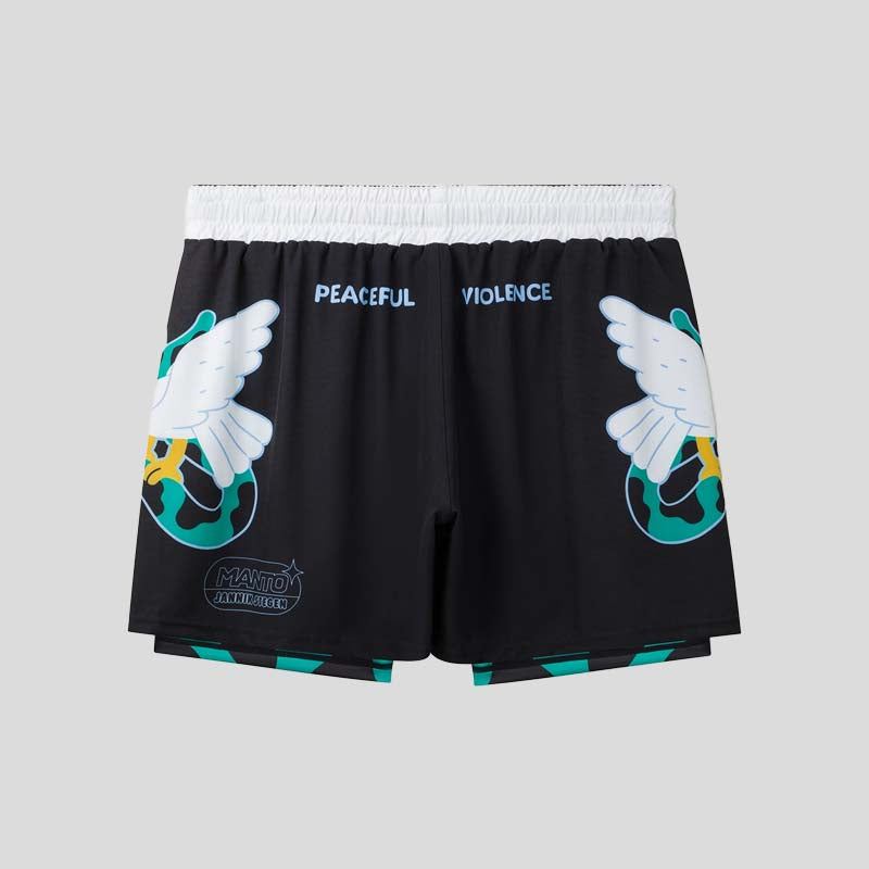 Manto Dove Fight Shorts Black