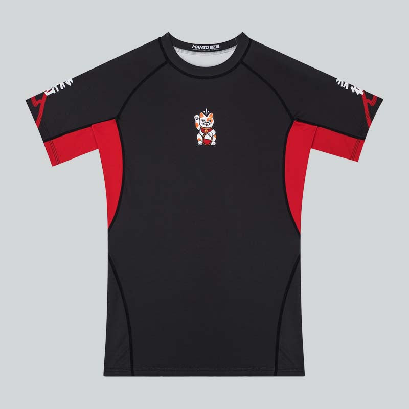 Manto Lucky Cat Rash Guard Black