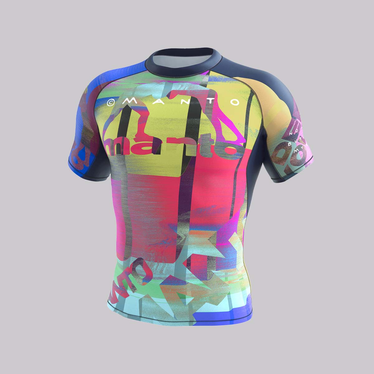 Manto Neon Abstract Rash Guard Multi Color