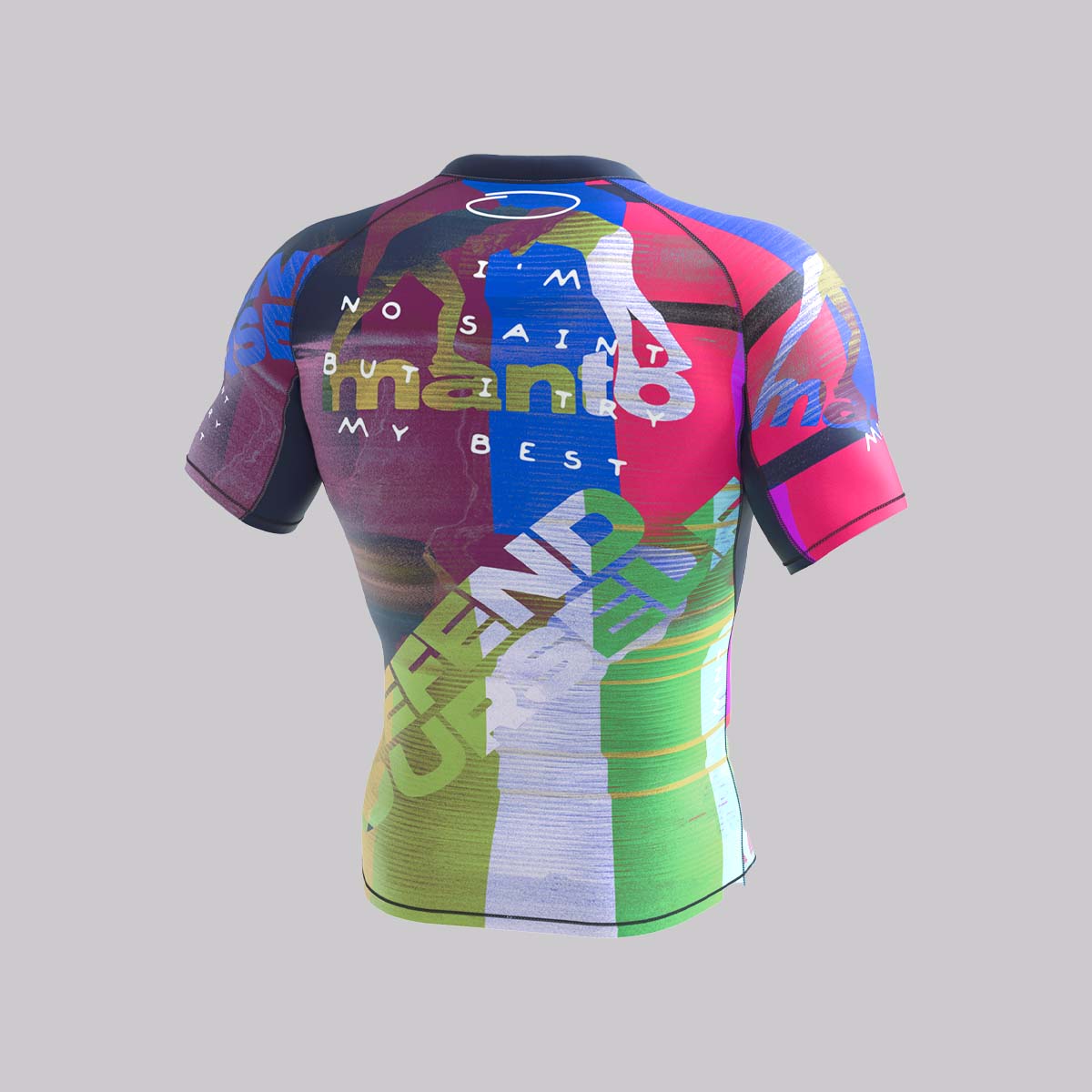 Manto Neon Abstract Rash Guard Multi Color