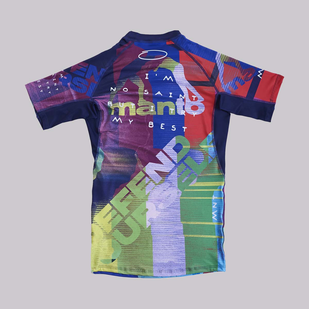 Manto Neon Abstract Rash Guard Multi Color