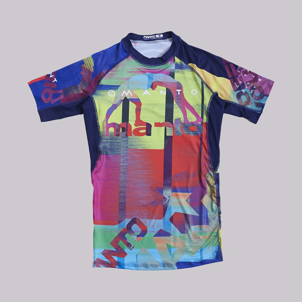 Manto Neon Abstract Rash Guard Multi Color