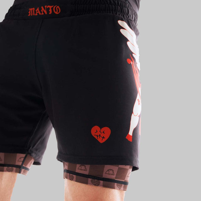 Manto Tuff Luv Fight Shorts Black