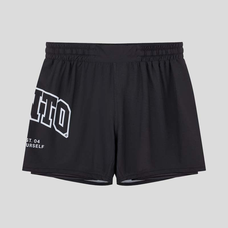 Manto Varsity Fight Shorts Black