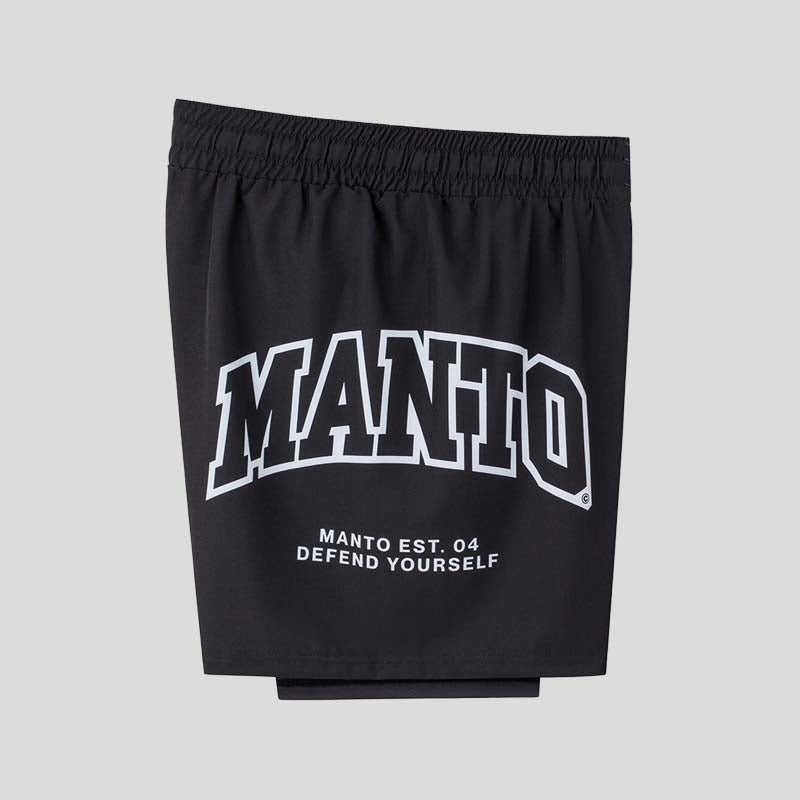Manto Varsity Fight Shorts Black