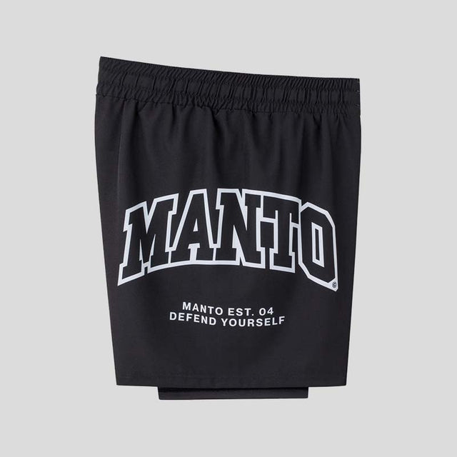 Manto Varsity Fight Shorts Black