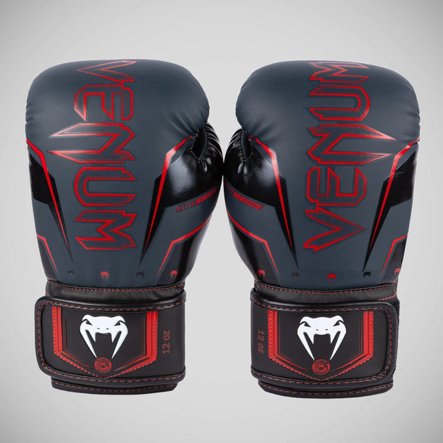 Venum Elite Evo Boxing Gloves Navy/Black/Red