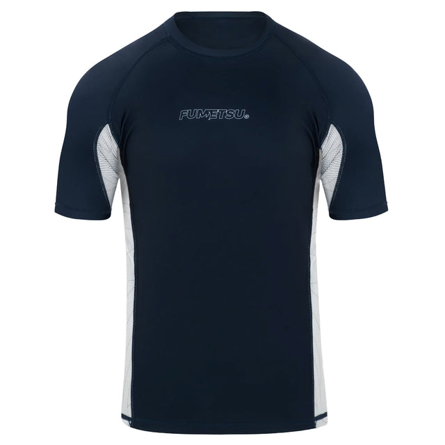 Fumetsu Icon Womens Short Sleeve Rash Guard Navy/White