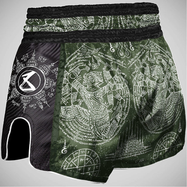 Olive 8 Weapons Yantra Carbon Muay Thai Shorts
