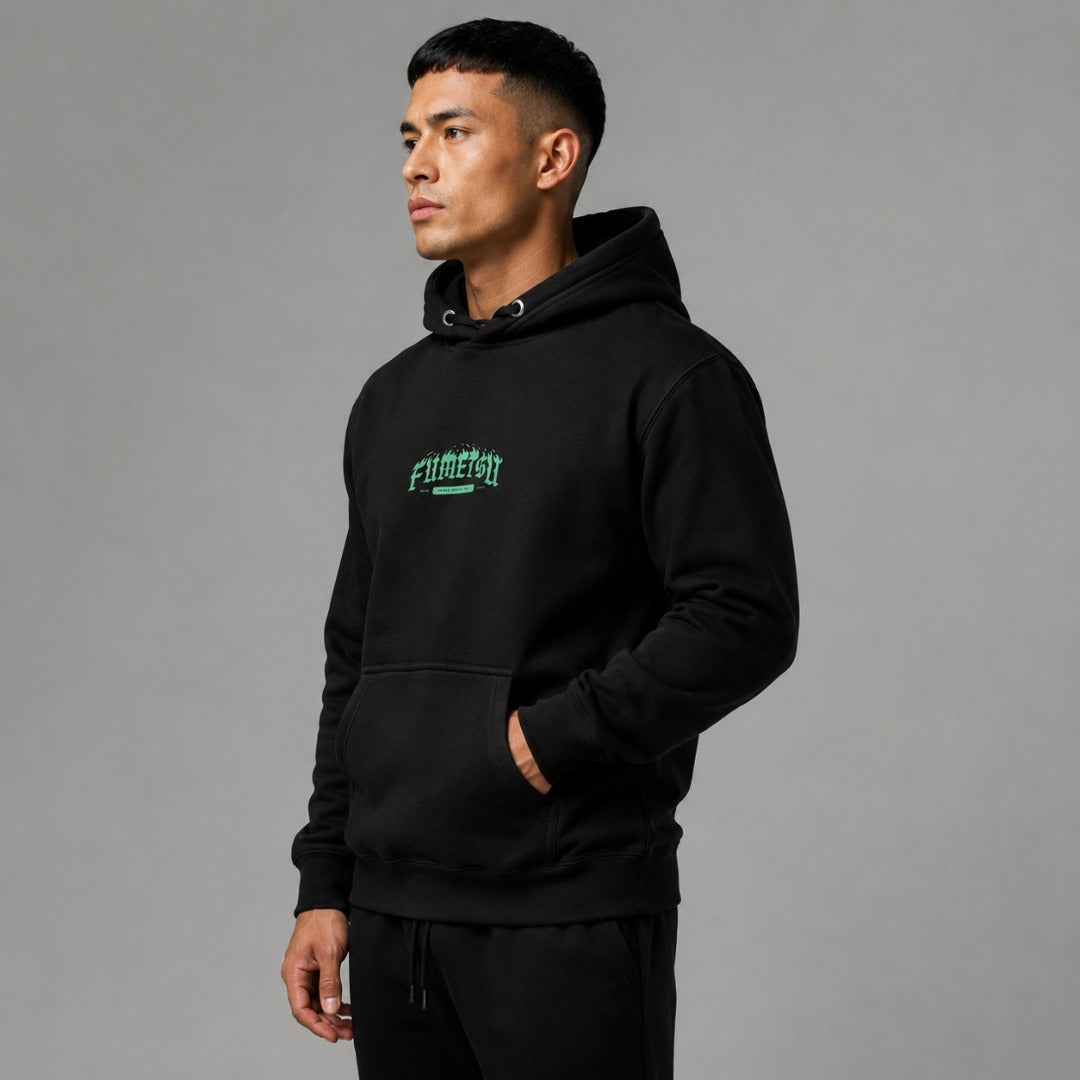 Fumetsu Oni Demon Hoodie Black/Blue