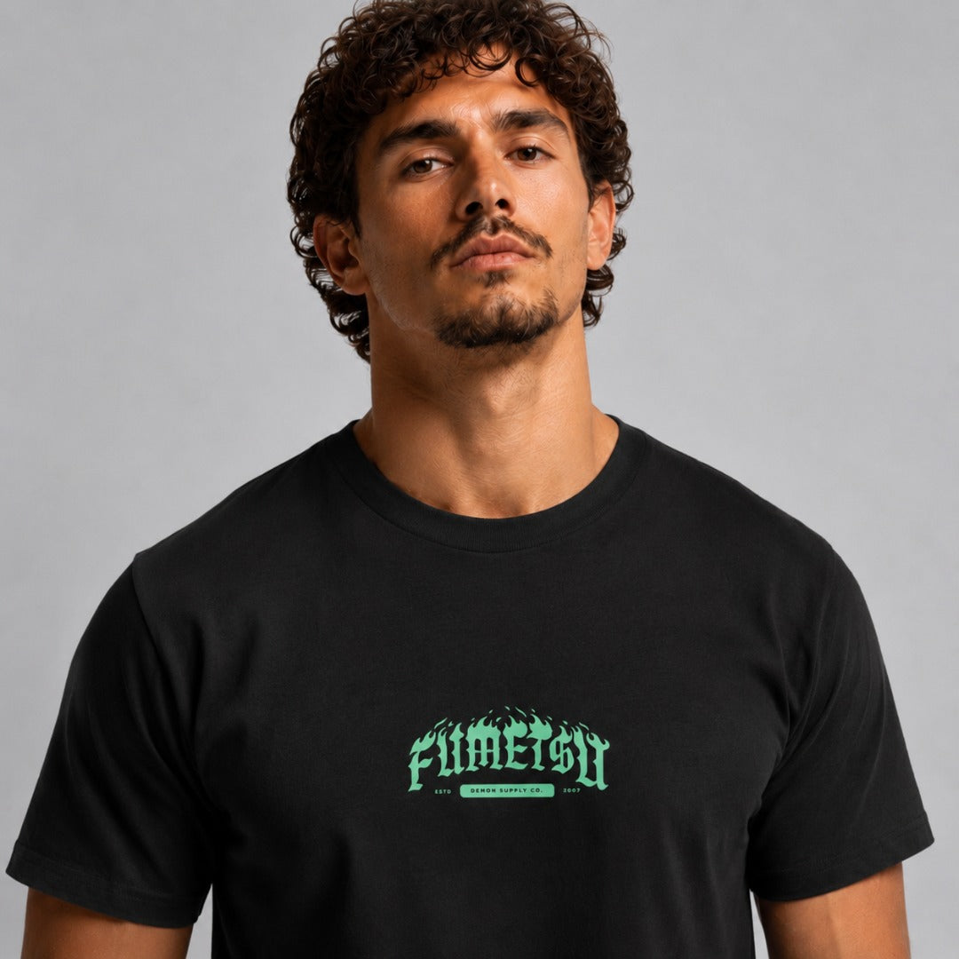 fumetsu oni demon tシャツブラック/ブルー