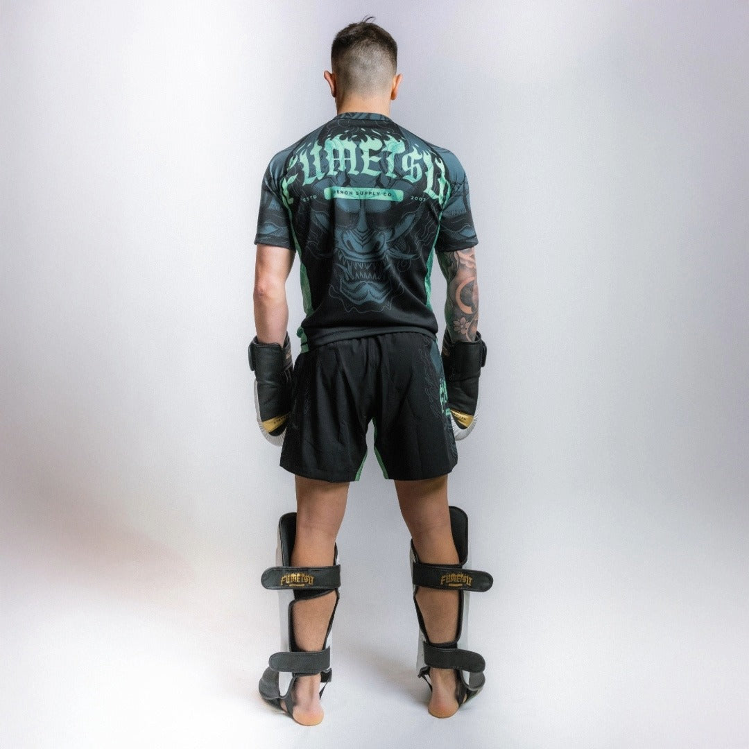 Fumetsu Oni Shin Guards White/Black/Gold Lifestyle Back