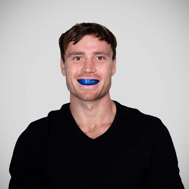 Opro Gold Self-Fit Mouth Guard Blue/Pearl